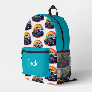 Colourful personalised backpack, kids cute printed backpack