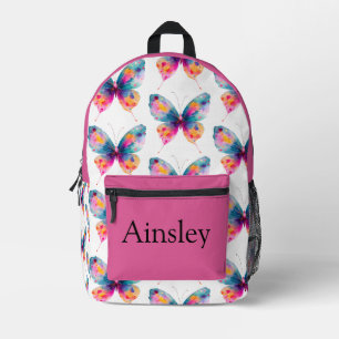 Colourful personalised backpack, kids cute printed backpack