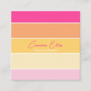 Colourful Personalised Colorblock Business Card