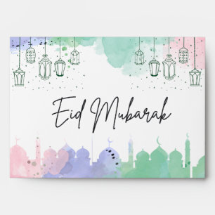 Colourful Personalised Eid Money Card Envelopes
