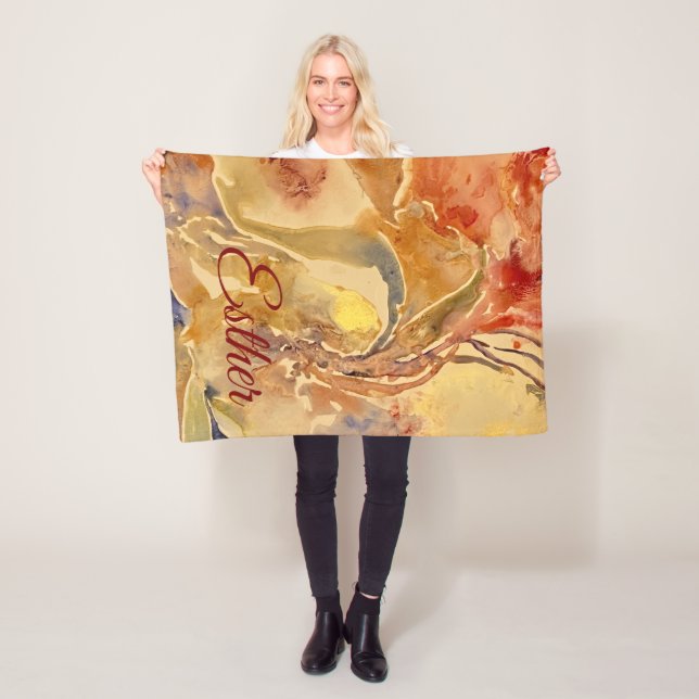 Colourful Personalised Fleece Blanket (In Situ)