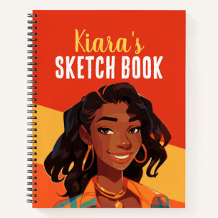 Colourful Personalised Teen Girl Sketch Book