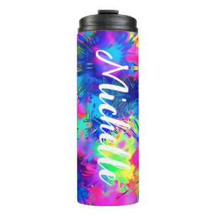 Colourful Personalised Tie Dye Thermal Tumbler