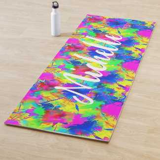 Colourful Personalised Tie Dye Yoga Mat
