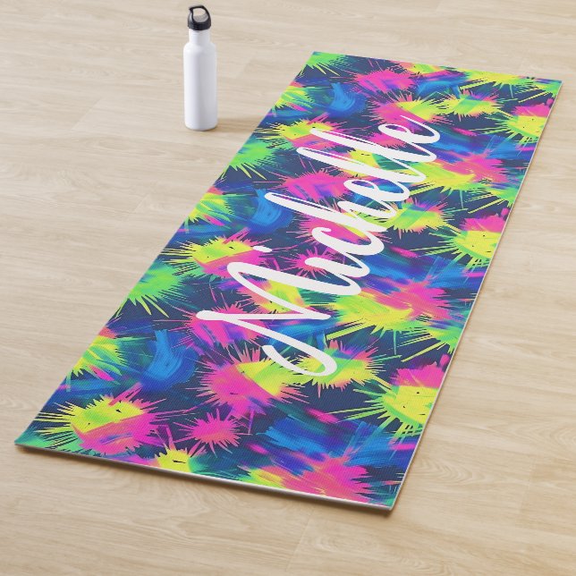 Colourful Personalised Tie Dye Yoga Mat (In Situ)