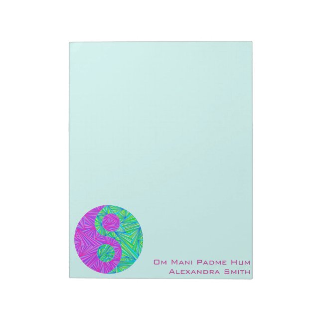 Colourful Personalised Yin And Yang Zen Art Notes (Rotated)