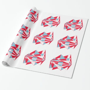 Colourful perspective wrapping paper