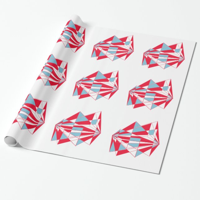 Colourful perspective wrapping paper (Unrolled)