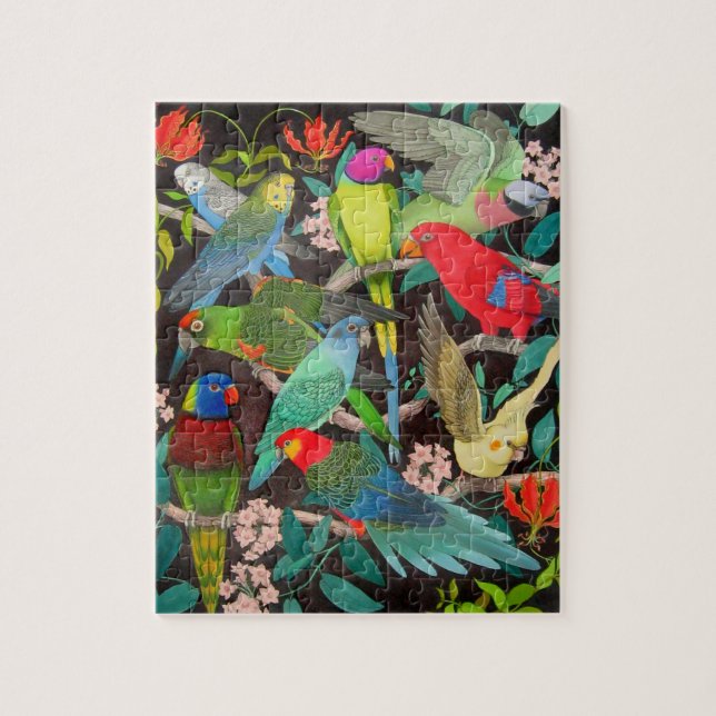 Colourful Pet Parrots Puzzle (Vertical)
