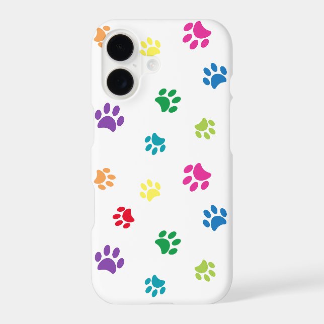 Colourful Pet Paw Prints (Back)