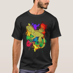 Colourful Pet Reptile Lizard Animal Tropical Iguan T-Shirt
