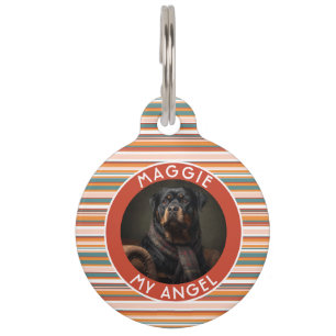 Colourful Pet Themed Gift Stripes Print Tag