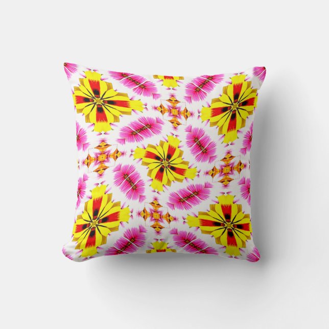 Colourful Petal Patterns Cushion (Front)