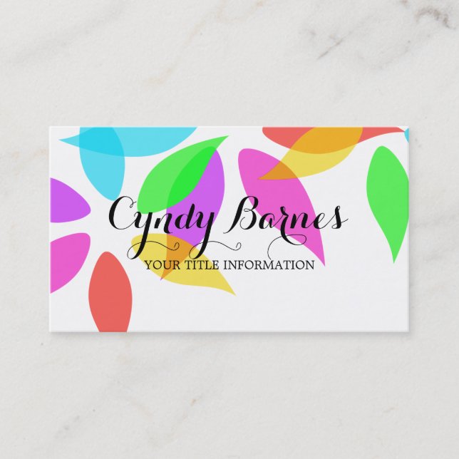 Colourful Petals Business Card (Front)