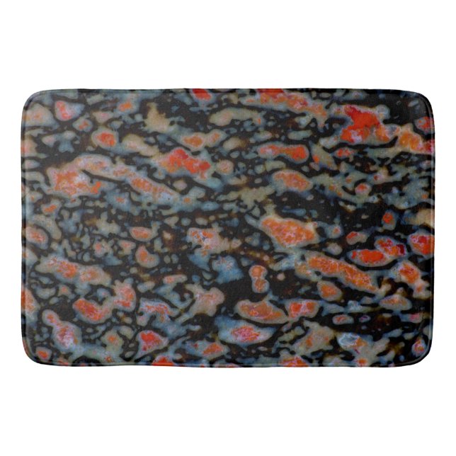 Colourful Petrified Dinosaur Bone Bath Mat (Front)