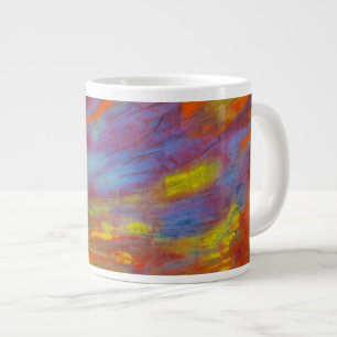 Colourful Petrified Wood close-up Large Coffee Mug