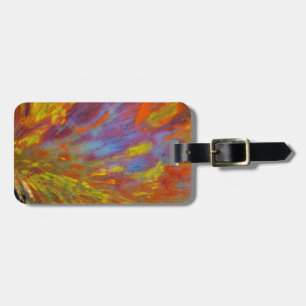 Colourful Petrified Wood close-up Luggage Tag
