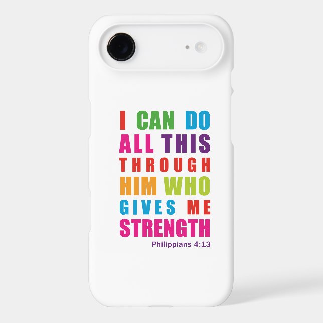 Colourful Philippians 4:13 iPhone 6 case (Back)
