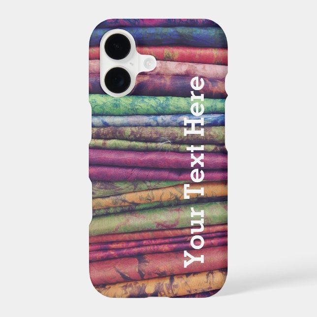 Colourful Phone Case fabric stack -- Customisable (Back)