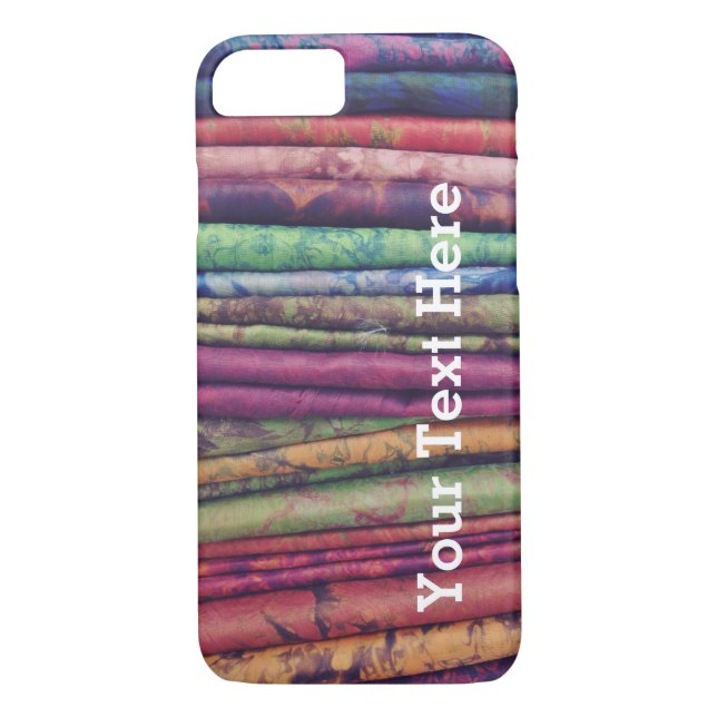 Colourful Phone Case fabric stack -- Customisable (Back)