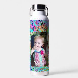 Colourful Photo Personalised     Water Bottle