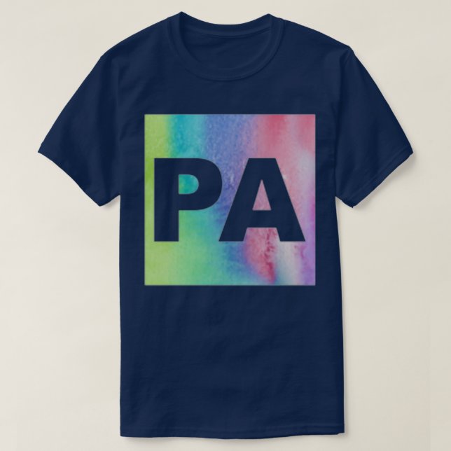 Colourful Physician Assistant Print T-Shirt (Design Front)
