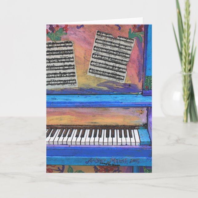 Colourful Piano Card (Front)