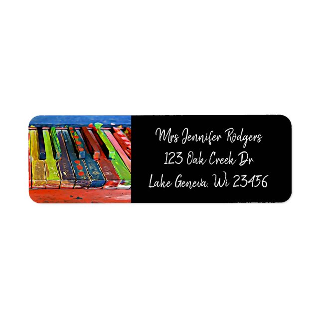Colourful Piano Keys (Front)