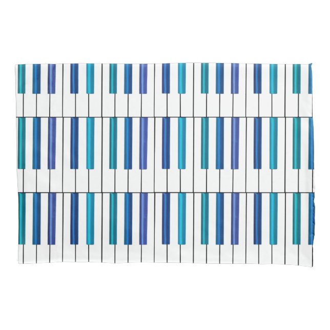 Colourful Piano Keys Music Pillowcase (Front)