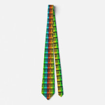 Colourful piano keys tie