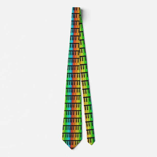 Colourful piano keys tie (Front)