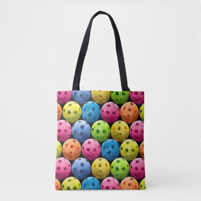 Colourful Picklebal Pattern Tote Bag (Front)