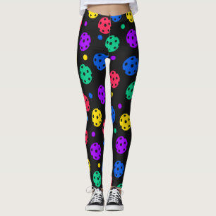 Colourful Pickleball Balls Leggings