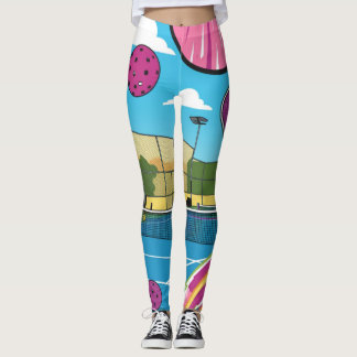 Colourful Pickleball Leggings