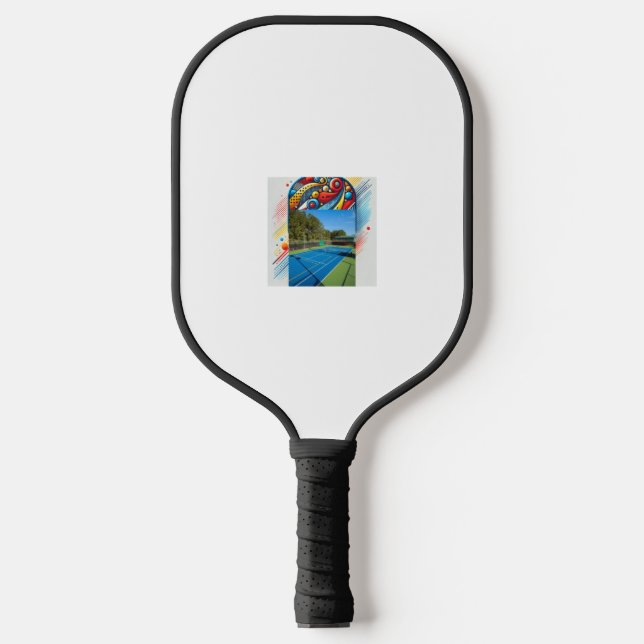 Colourful Pickleball Paddle Design (Front)