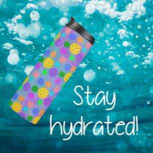 Colourful Pickleball Pop Art Thermal Tumbler