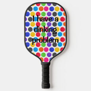 Colourful Pickleballs with Funny Quote  Pickleball Paddle