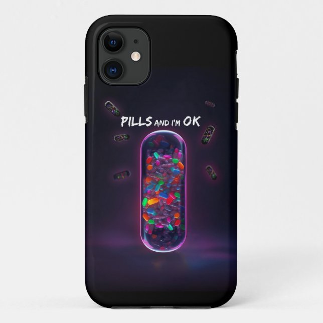 Colourful Pill cool medication trendy design Case-Mate iPhone Case (Back)