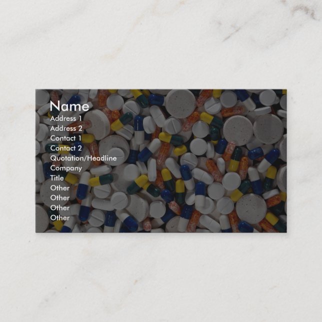 Colourful Pills Business Card (Front)