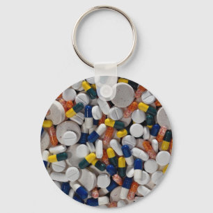 Colourful Pills Key Ring