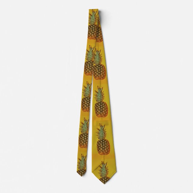 Colourful Pineapple Closeup TIE (Back)
