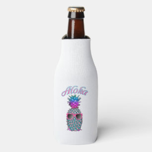 Colourful Pineapple Hawaiian Aloha Bottle Cooler