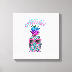 Colourful Pineapple Hawaiian Aloha Canvas Print