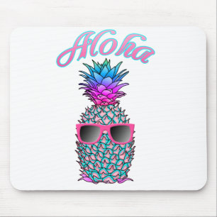 Colourful Pineapple Hawaiian Aloha Mouse Mat