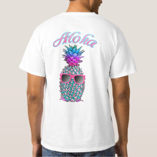 Colourful Pineapple Hawaiian Aloha T-Shirt