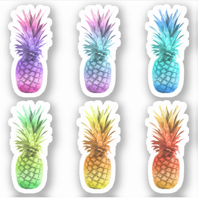 Colourful Pineapple Stickers (Front)