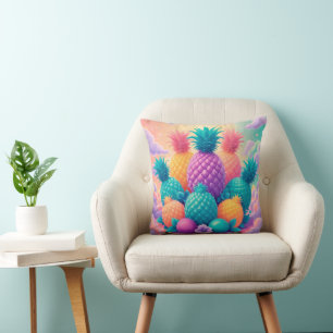 Colourful pineapples cushion