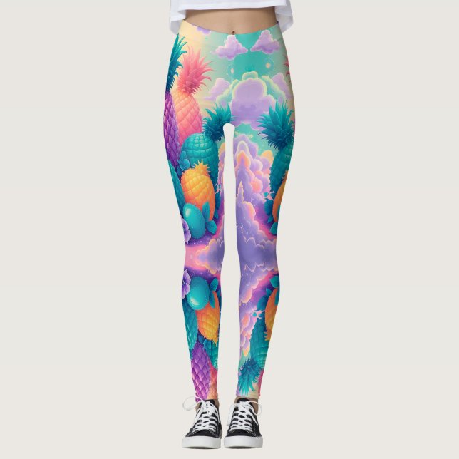 Colourful pineapples leggings (Front)