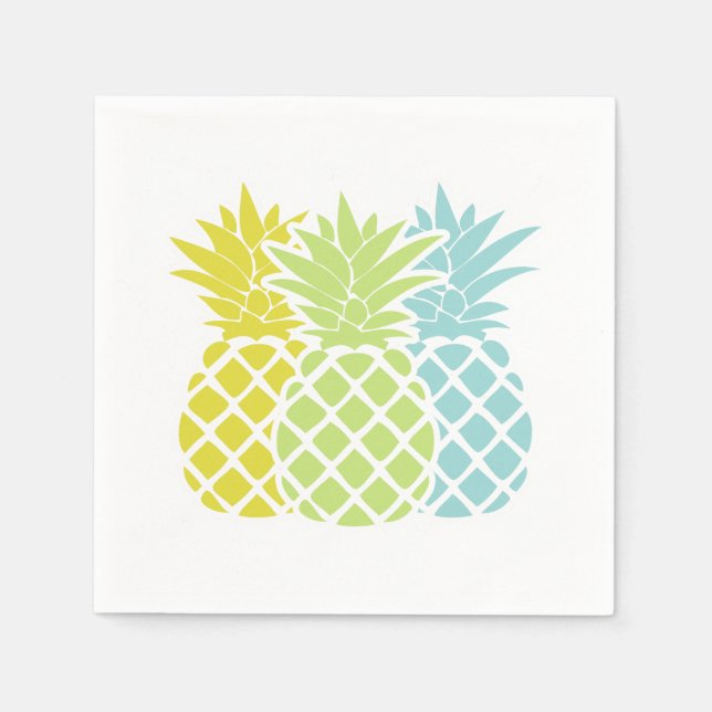 Colourful Pineapples Napkin (Front)