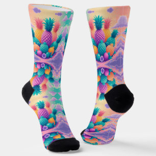 Colourful pineapples socks